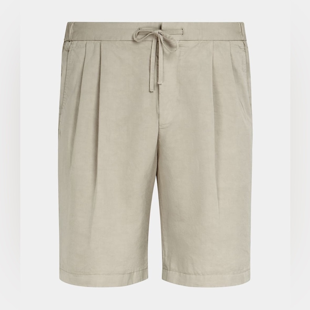 SUITSUPPLY Italian Linen Shorts, Sand Beige, 34